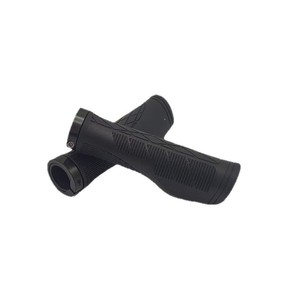 Puños de goma negros para manillar de bicicleta de montaña, 22,2 mm, con bloqueo único, antideslizantes, resistentes al desgaste, para bicicletas de carretera - Product Image 1