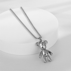 Lindo Collar con Colgante de Oso Personalizado de Acero Inoxidable, Joyería Impermeable que No se Desvanece - Product Image 4