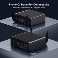 Mini PC Industrial Sin Ventilador, Win 11, Core I7-10510U, 16GB RAM, 256GB SSD, Computadora de Escritorio Linux, GPIO, 4K, 3 Pantallas (HD+DP+Tipo-C), 8 USB
