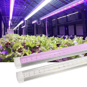Luz led intérieur Serre spectre complet microgreen élèvent des lumières tube bar t8 2 pieds 4 pieds
