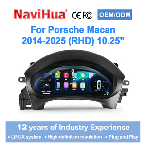 หน้าจอแสดงผลดิจิตอล NaviHua ขนาด 10.25 นิ้ว สำหรับรถยนต์ Porsche Macan ปี 2014-2025 พวงมาลัยขวา ระบบ Linux จอแสดงผลห้องนักบินเสมือน - Product Image 1
