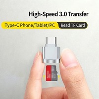 Nuevo Adaptador de Lector de Tarjetas USB C Mini de Bolsillo, Económico y Moderno, de Aleación de Aluminio para iPhone, Tableta, Teléfono Móvil, Lector de Tarjetas de Memoria TF SD