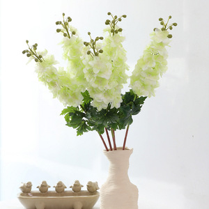 Flor Artificial de Alta Calidad, Tacto Real, Látex, Delphinium Ajacis, Azul y Rosa, para Decoración de Bodas, Centro de Mesa para el Hogar - Product Image 4