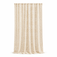 Rideau carré ajouré en crochet style bohème, voilage polyvalent pour fenêtre, séparateur de pièce, rideau de café, rideau de porte