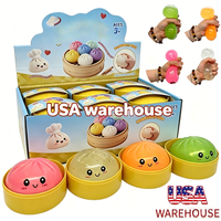 Lot de 72 jouets anti-stress souples et scintillants en forme de boulette (Bao Bun) prêts à être expédiés depuis l'entrepôt américain – Jouets sensoriels pour soulager le stress