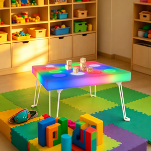 Kids Montessori Educational Interactive LED Game Table Foldable Musical <strong>Sensory</strong> <strong>Toy</strong> 16 RGB <strong>Lights</strong> Touch Control for Children - Product Image 3