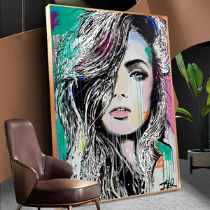 Dipinto su Tela <span class=keywords><strong>di</strong></span> Lusso con Ritratto <span class=keywords><strong>di</strong></span> Donna 40x50cm, Arte Murale Stampata con o Senza Cornice, Decorazione per la Casa - Product Image 3