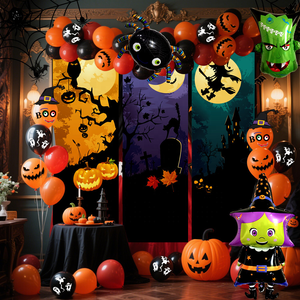 Globos de Látex Amarillos, Rojos y Azules para Halloween 2026, Decoración para Fiestas de Año Nuevo, Tela de Fondo para Pancartas - Product Image 2