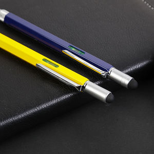 Bolígrafo multifunción SHULI <span class=keywords><strong>6</strong></span> en <span class=keywords><strong>1</strong></span>, bolígrafo de herramienta tecnológica multicolor, bolígrafo de Metal con nivel y destornilladores - Product Image 6