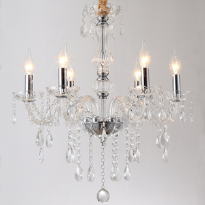 Lustre en cristal à livraison rapide, moderne et luxueux, en verre K9, avec bras en cristal, pour salle à manger, chambre à coucher, éclairage intérieur - Product Image 1