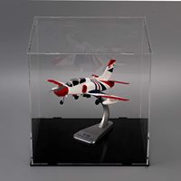 Vitrine transparente personnalisée longue boîte de support en acrylique pour les collections de statues