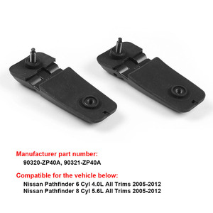Charnières de vitre de hayon pour NISSAN PATHFINDER 05-12, charnières de porte automobile pour Accord Rogue Qashqai et Altima, modèle 90320-ZP40A - Product Image 4