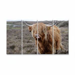 Printed Highland Cattle <b>Canvas</b> Art: Elegant Farmhouse <b>Wall</b> Decor,SET OF 4 <b>CANVAS</b> - Product Image 2