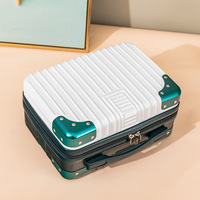 Porte-étui à cosmétiques en ABS léger de 14 pouces pour femmes Mini sac de voyage multifonctionnel professionnel cabine valise bagages maquillage