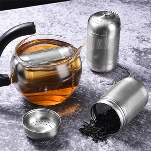 Wholesale Tea Strainer <b>with</b> Chain Stainless Steel Leaves <b>Infuser</b> Spice Seasoning Ball <b>Teapot</b> Fine Mesh Coffee Filter Teaware - Product Image 3