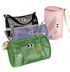 Practical Personalized Logo Singleshoulder Mesh <b>Bag</b> Ideal for Toiletries and Swimwear - Product Image 1