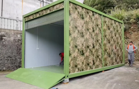 Boutiques préfabriquées mobiles en kit, garage, entrepôt pour voitures, maison modulaire en conteneur avec porte enroulable à automatisation manuelle