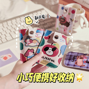 Cartoon Pull Out Card Holder Multi Slot Leather Credit Card Organizer Portable Everyday Use 4 Inch - Product Image 5
