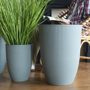 P447 Jardinières décoratives hautes en plastique pour plantes d'intérieur, pots à fleurs de grande qualité, légers, pour hôtel - Product Image 6