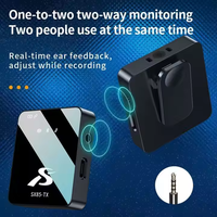 Microphone cravate sans fil SX85, micro-cravate, 656 pieds, 8 heures pour cours en ligne, vlog, streaming, YouTube pour appareil photo, smartphone, tablette
