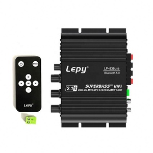 Amplificateur audio HiFi miniature LEPY838 Bluetooth 5.0, amplificateur numérique classe D TPA3116 50W*2, audio domestique, voiture, marine, entrée USB/AUX - Product Image 3