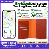 Porte-passeport intelligent avec suivi double système (Apple Find My et Google Find Hub) en matériau biodégradable, OEM ODM