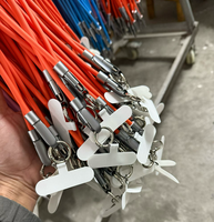 Kabel Pengisi Daya Lanyard Bunga Rajut Plush Grosir, Kabel Data Cepat 60W PD Tipe-C Paduan Seng Logo OEM untuk Ponsel Laptop