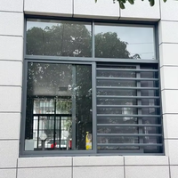Ventanas Corredizas Modernas Personalizadas de Doble Acristalamiento, con Persianas de Acero Inoxidable, Aislamiento Térmico Exterior, Aleación de Aluminio, Horizontales e Insonorizadas
