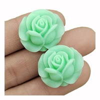 100 pièces Simulation dos plat Pastel résine Rose Cabochons fleurs miniatures Slime breloques pour bijoux à bricoler soi-même artisanat décor accessoires