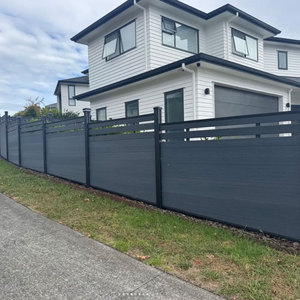 Outdoor Privacy <strong>Fencing</strong> WPC Aluminum Frame 3D Wood Grain Eco-friendly Weather Resistant Durable Panel Fence <strong>Trellis</strong> <strong>Gates</strong> - Product Image 4