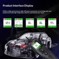 Détecteur de circuit de voiture/camion P100 12V/24V noir, analyseur de batterie, instrument de diagnostic des pannes