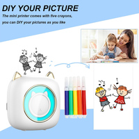 Ya, Printer saku portabel MINI termal instan nirkabel foto tanpa tinta dengan lampu RGB untuk ponsel IOS Android