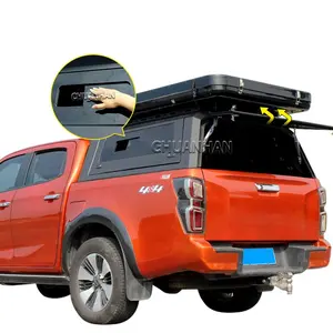 Toldo de techo duro para camión con <span class=keywords><strong>ventanas</strong></span> Cubiertas de cama de camioneta de acero Toldo Tacoma para Toyota Hilux <span class=keywords><strong>Vigo</strong></span> Revo - Product Image 2