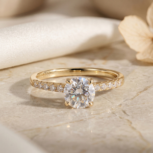 Anillo de Compromiso RINNITN MOR09 con Moissanita, Engaste en Plata de Ley 925, Color D, Moissanita VVS, Anillo de Boda con Diamante - Product Image 4