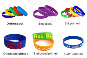 ออกแบบสายรัดข้อมือยางซิลิโคน OEM สายรัดข้อมือซิลิโคนแบบกำหนดเอง กำไลข้อมือยางซิลิโคนเรืองแสง - Product Image 5