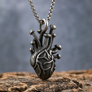 OEM ODM tres dimensiones 3D la ciencia <span class=keywords><strong>de</strong></span> acero inoxidable Sagrado Corazón collar pequeño anatómico corazón delicado collar para hombres y <span class=keywords><strong>mujeres</strong></span> - Product Image 1