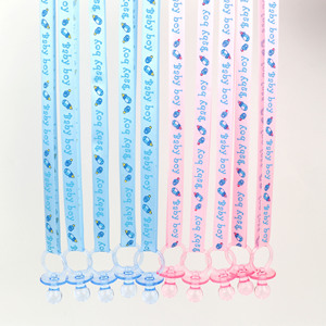Attache-tétine imprimée avec ruban pour bébé garçon et fille, chaîne de sucette anti-perte, laisse pour tétine, cadeau de fête de naissance pour nouveau-né - Product Image 1