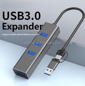 Aluminum Alloy Shell <b>USB</b> 3.0 HUB Type C Hub 1-to-4 3.0 <b>USB</b> <b>Extender</b> Laptop <b>USB</b> Docking Station - Product Image 5