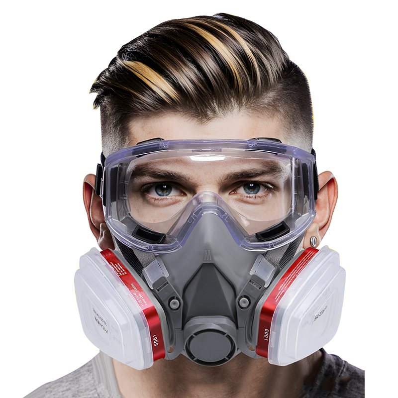 Masque De Protection Complet Avec Filtre à Charbon Actif - Anti-poussière, Peinture, Bricolage