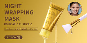 Masker penghidrasi Perawatan Wajah Label pribadi, kolagen kunyit Anti Penuaan membungkus masker wajah kupas - Product Image 6