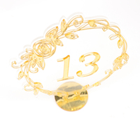 Numéros de Table acryliques découpés au Laser de haute qualité mariage or miroir décor de Table Restaurant numéros de Table