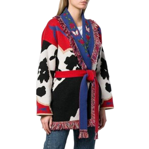 Suéter de Moda para <span class=keywords><strong>Mujer</strong></span> <span class=keywords><strong>al</strong></span> <span class=keywords><strong>por</strong></span> <span class=keywords><strong>Mayor</strong></span> de Alta Calidad, Bordado de Flores, Manga Larga, Cárdigan de Cachemira - Product Image 1