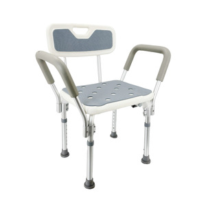 Bath Stool With Armrests Height Adjustable Non Slip Seat <b>Cushion</b> For Elderly Pregnant Disabled <b>Persons</b> - Product Image 2