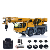 Grue mobile RC hydraulique en métal Eyewhale D1050 1:14, modèle de simulation complète tout-terrain, camion de construction télécommandé
