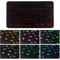 Keyboard portabel lampu latar warna-warni Mini, nirkabel untuk ipad harga grosir