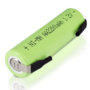 फिलिप्स इलेक्ट्रिक टूथब्रश शेवर के लिए वेल्डिंग टैब के साथ <span class=keywords><strong>1</strong></span>.<span class=keywords><strong>2V</strong></span> <span class=keywords><strong>AA</strong></span> रिचार्जेबल बैटरी <span class=keywords><strong>AA</strong></span> 2200mAh NiMH बैटरी - Product Image 1