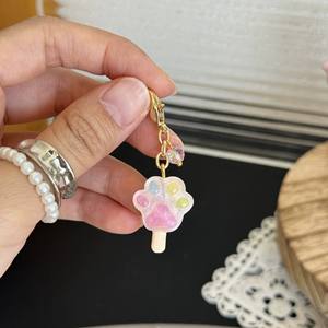 CHENXI Llavero de metal con forma de corazón y piruleta, estilo Kawaii, brillante, para mujer, accesorios para bolso - Product Image 2