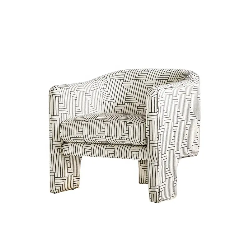 Gormann Möbel Lounge Chair Nordische moderne Designer Schwarz-Weiß-Tinten muster Sofa