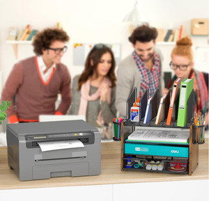 4-Tier nhà văn phòng lưới bàn tổ chức bằng gỗ Bàn tập tin tổ chức Máy tính để bàn tổ chức với ngăn kéo - Product Image 5