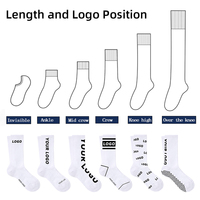 Sports Basketball Compression Football Meias Calcetine Fuzzy Logo Baseball Haute Cheville gym Chaussettes Crew Personnalisées